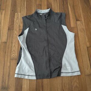 Mountain Hardwear Women's Grey Soft Shell Windstopper Full Zip Vest Size XL